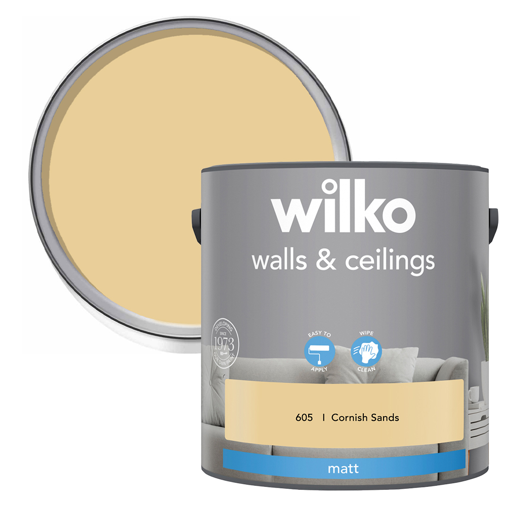 Wilko Walls & Ceilings Cornish Sands Matt Emulsion Paint 2.5L Image 1
