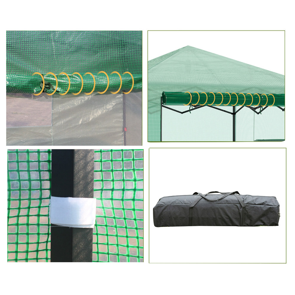 Outsunny Green PE 5.9 x 7.8ft Roll-Up Greenhouse Image 4
