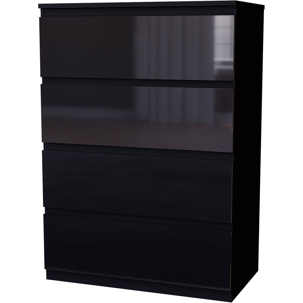 Vida Designs Glinton 4 Drawer Black Chest of Drawers Image 2