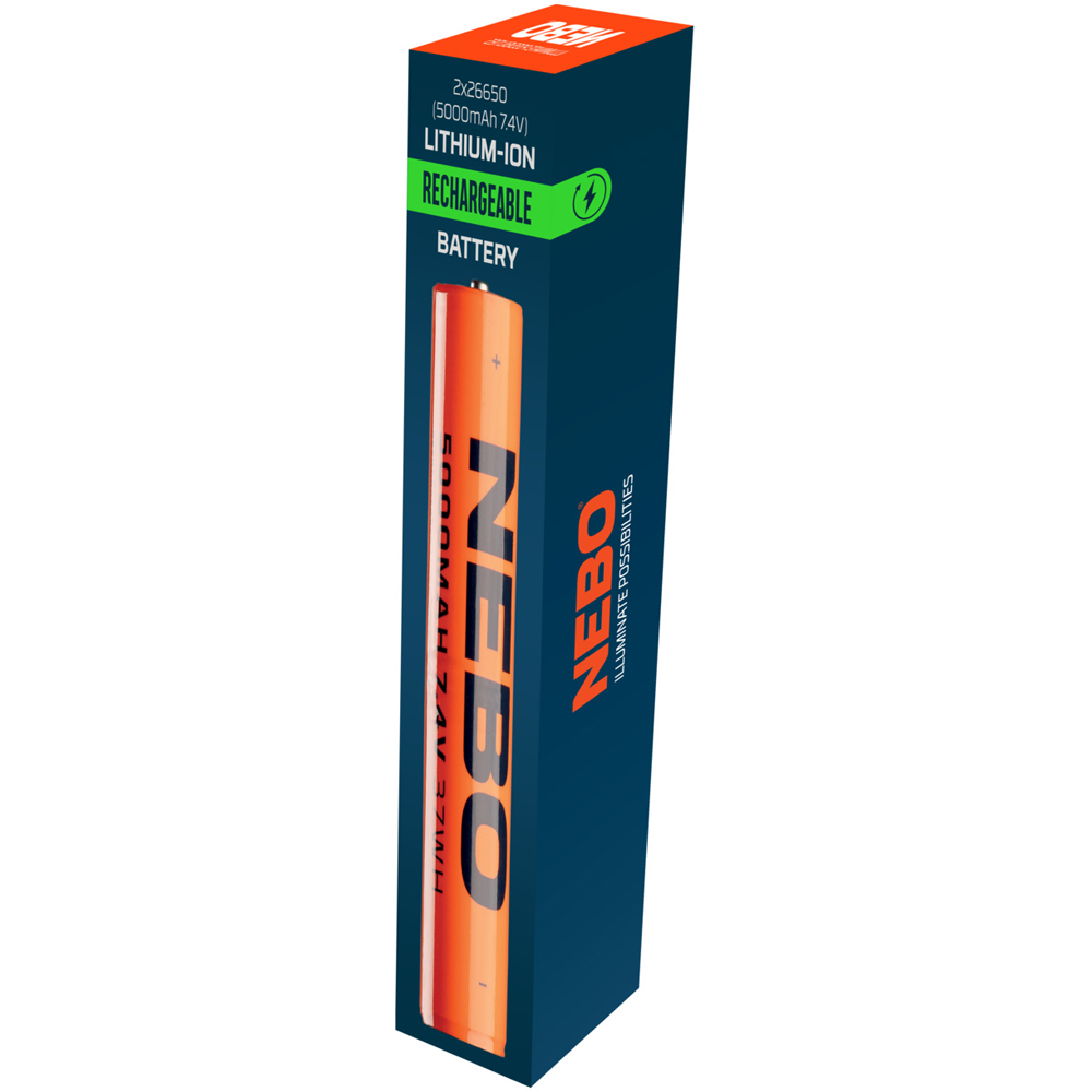 Nebo 26650 7.4V 5000mAh Lithium-Ion Rechargeable Battery 2 Pack Image 4