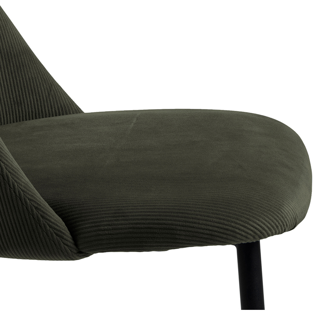 Florence Ines Set of 4 Olive Green Dining Chair Image 6