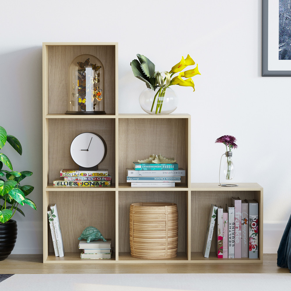 Vida Designs Durham 6 Oak Cube Staircase Storage Unit Image 3