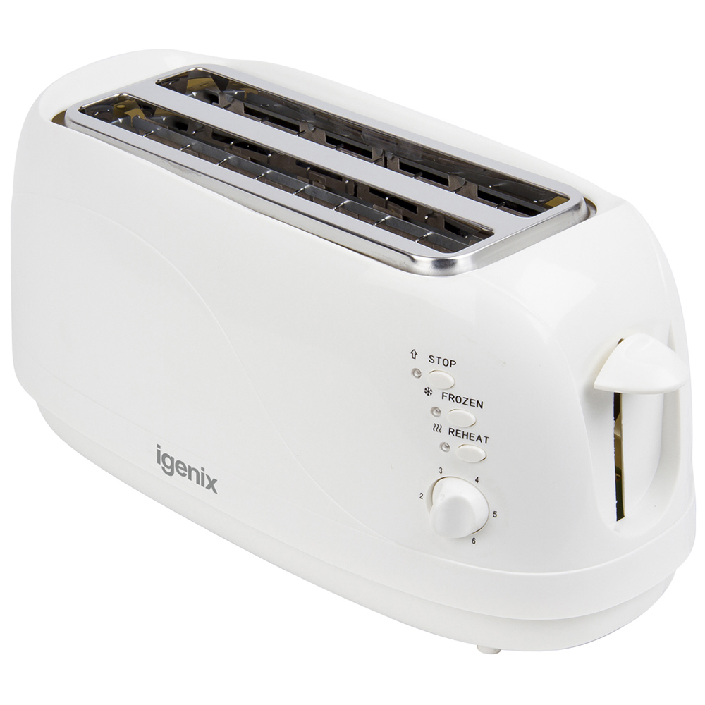 Igenix IG3020 White 4-Slice Toaster Image 1