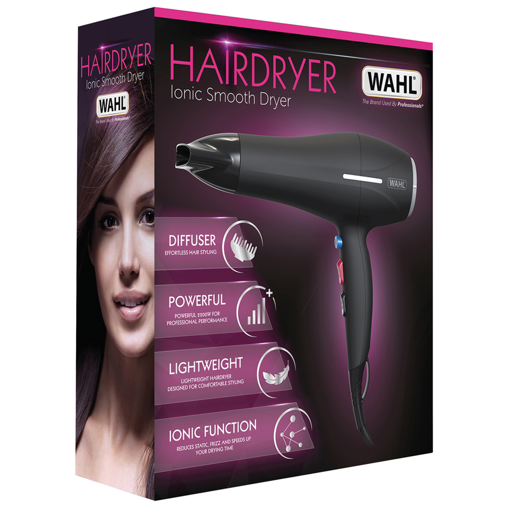 Wahl Ionic Smooth Hairdryer with Diffuser 2200W Image 5