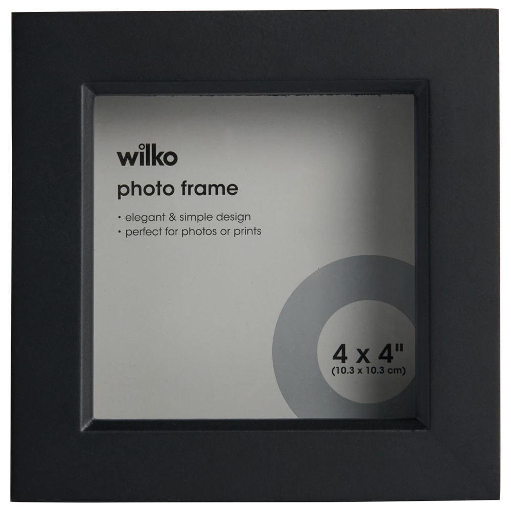 Wilko Black Box Photo Frame 4 x 4inch Image 1