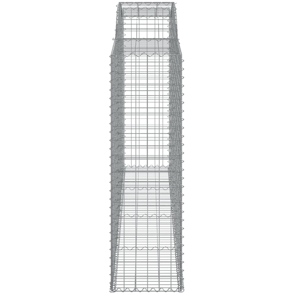 vidaXL Silver Galvanised Iron Arched Gabion Basket 300 x 50 x 160/180cm 5 Pack Image 3
