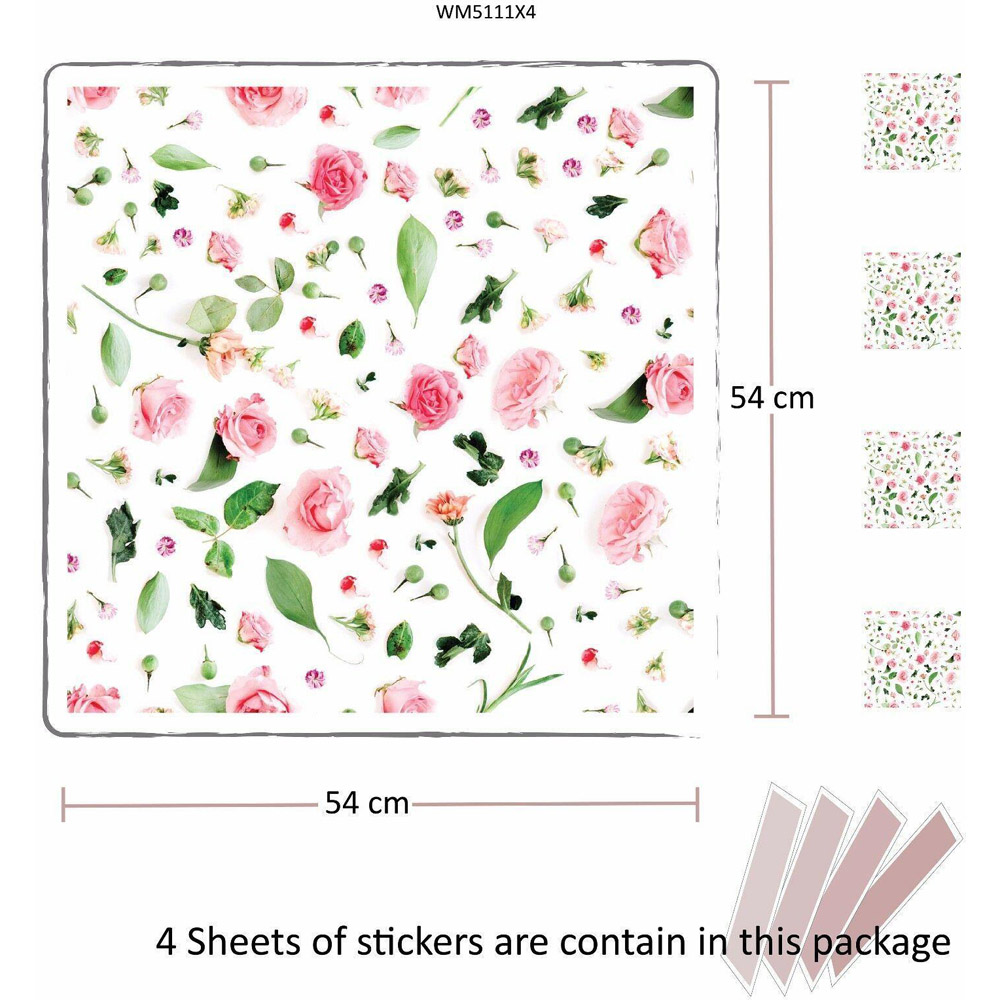 Walplus Flower Pattern Self-Adhesive Wall Sticker Image 4