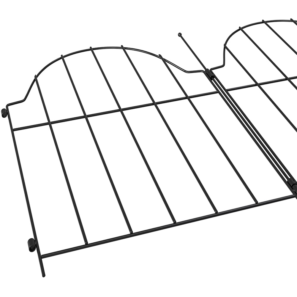 Living and Home 10 Piece Arch Top Metal Garden Fence Image 3