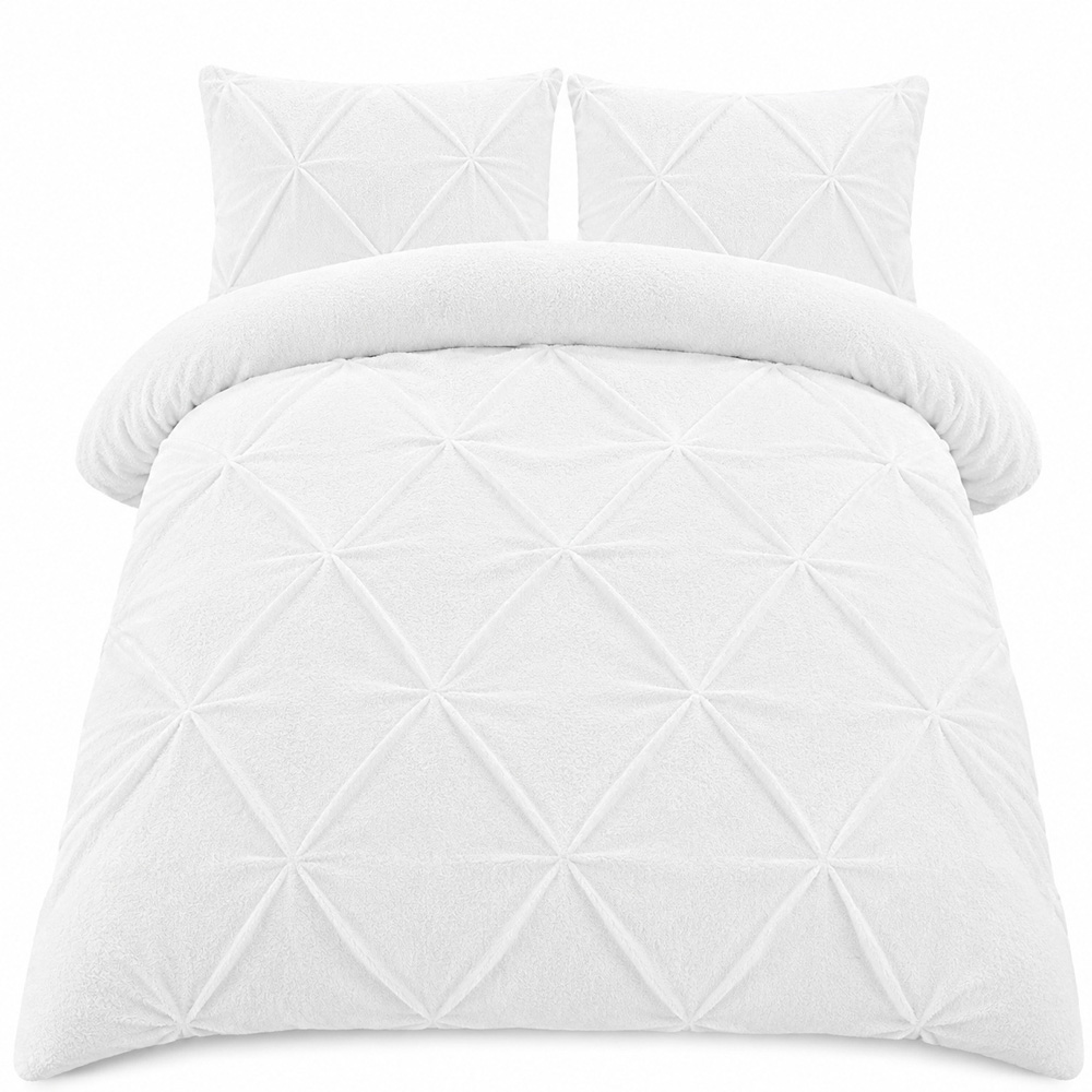 Smart Living Chiswick Single White Pintuck Duvet Set Image 2
