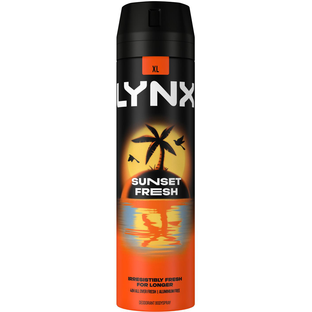Lynx Sunset Fresh Spray Anti-Perspirant Aerosol Body Wash and Roll On Bundle Image 2