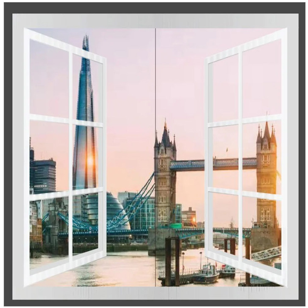 ENER-J 60W LED Window Style London Skyline Wall Panel Light 6000K 120 x 60cm Image 1