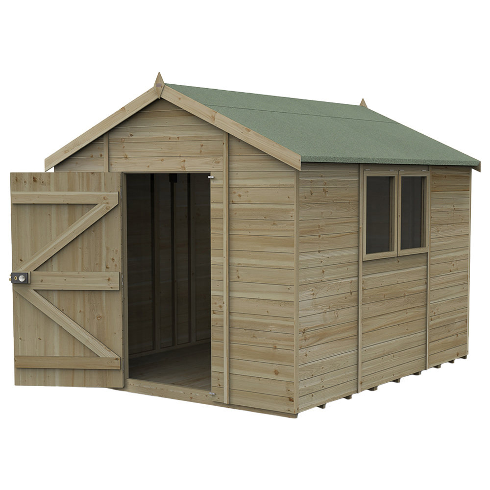 Forest Garden Timberdale 10 x 8ft Pressure Treated Apex Wooden Shed Image 3