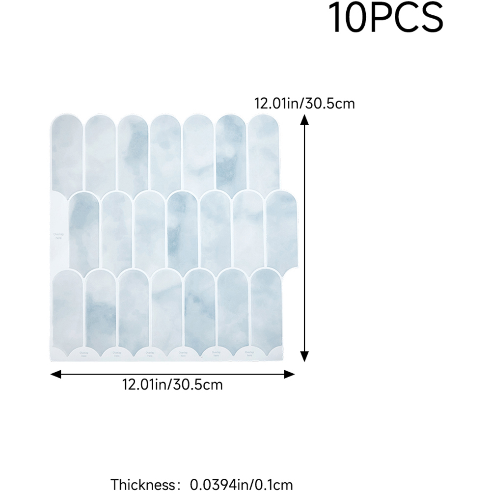 Living and Home Light Blue Arch Self Adhesive Wall Sticker 10 Pack Image 9