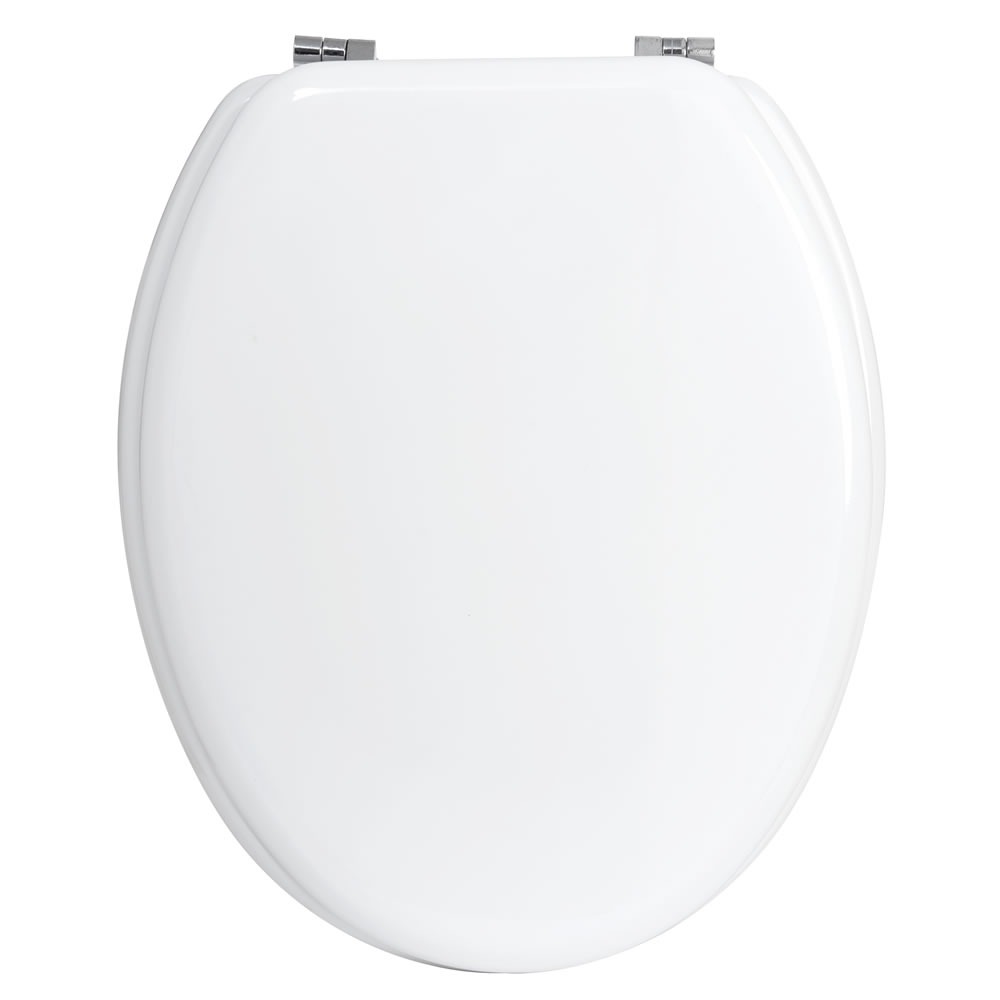 Wilko White Toilet Seat Image 1