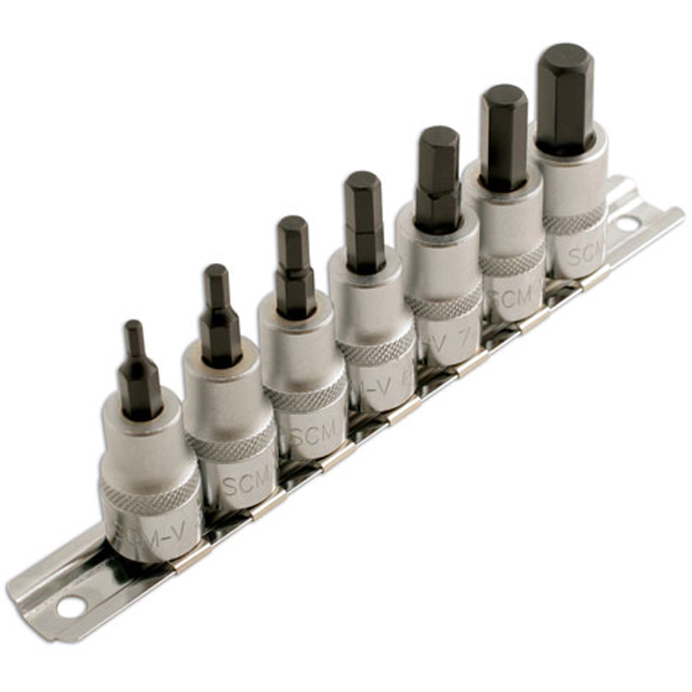 Laser 7 Piece 3/8 inch D Hex Socket Bit Set Image 4