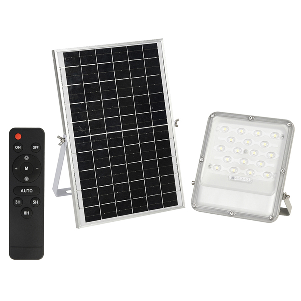 Ener-J 50W LED Floodlight with Solar Panel and Remote Image 1
