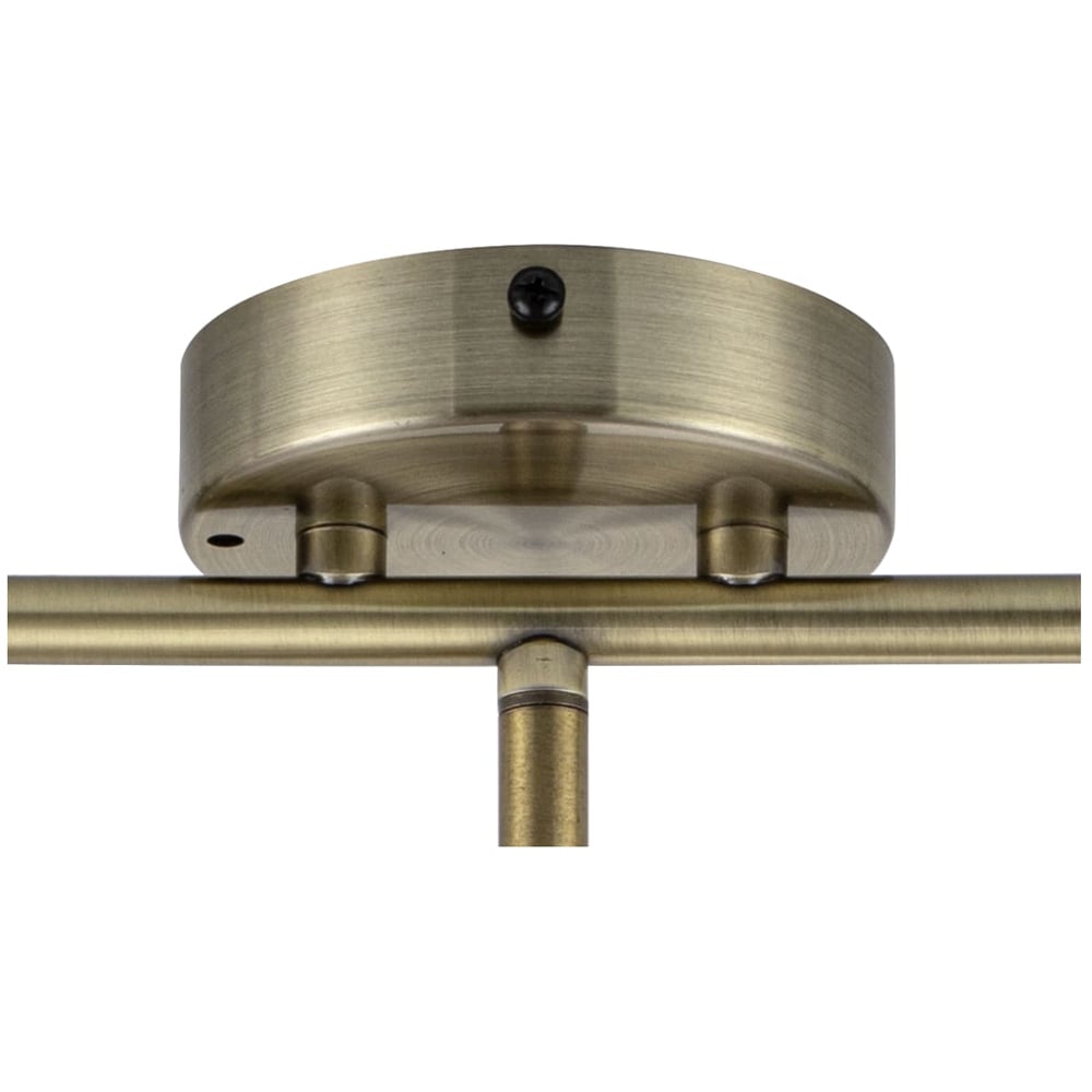 Cosylyte Milan Bathroom 3 Light Antique Brass Ribbed Glass Spotlight Image 5