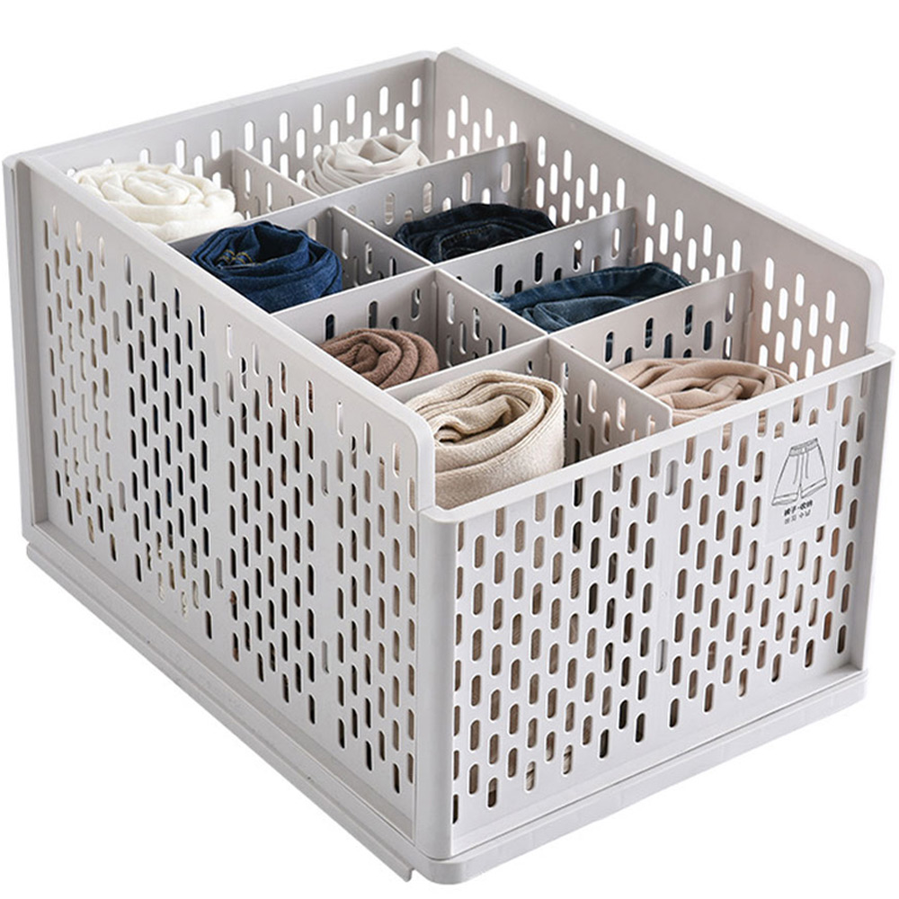 Living and Home Stackable Clothes Storage Basket Drawer Image 2