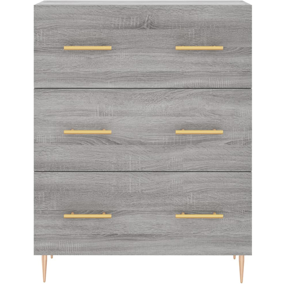 vidaXL 2 Door 3 Drawer Grey Sonoma Highboard Image 8