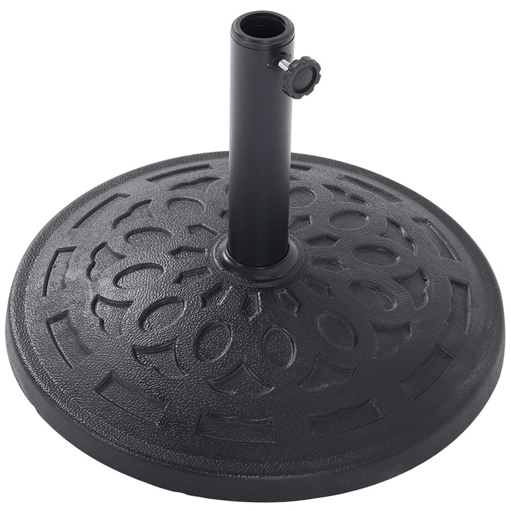 Living and Home Black Heavy Duty Resin Parasol Base 14kg Image 1
