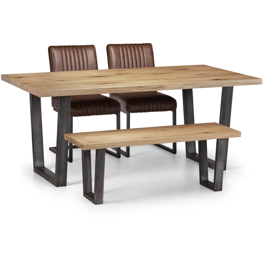 Julian Bowen Brooklyn 6 Seater Dining Table Oak Image 2