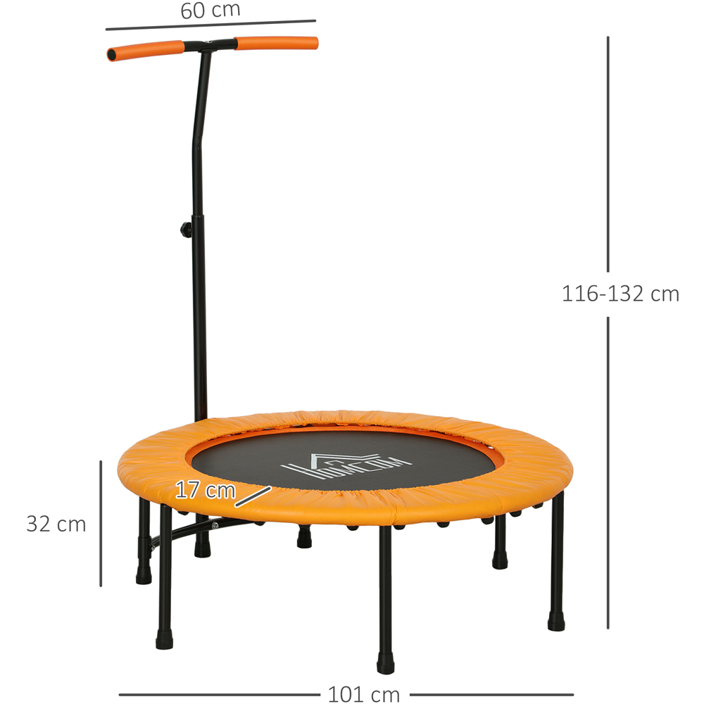 HOMCOM 3ft Orange Fitness Trampoline Image 9