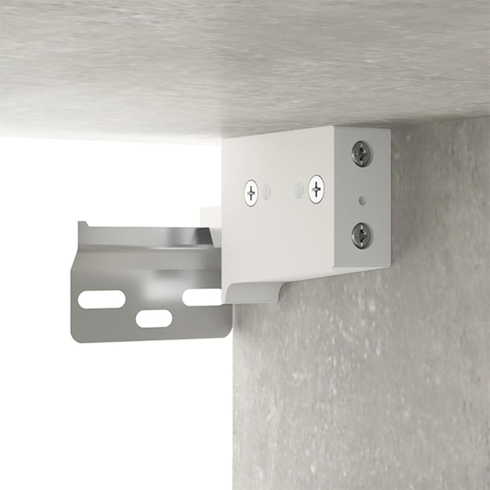 vidaXL 2 Drawer Concrete Grey Wall Mounted Cabinet Image 7