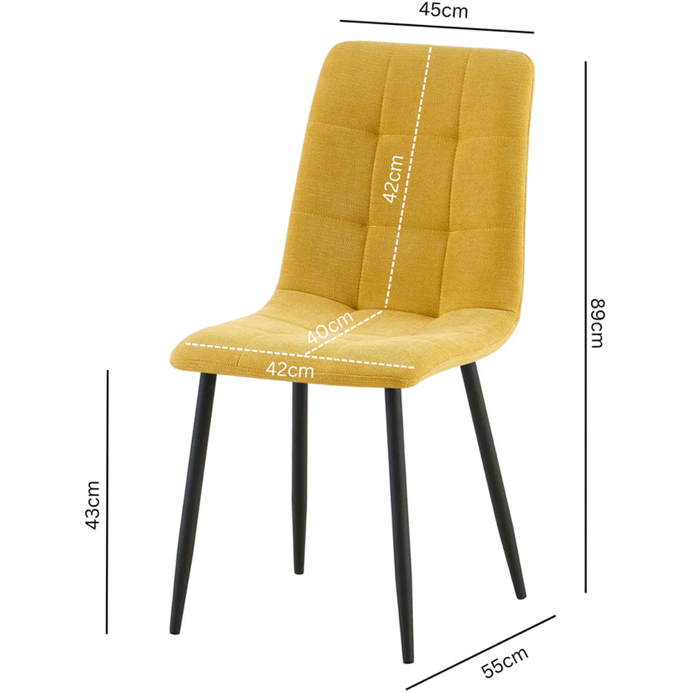 DS Living Colette Silver Sega Dining Chair Set of 2 Image 5