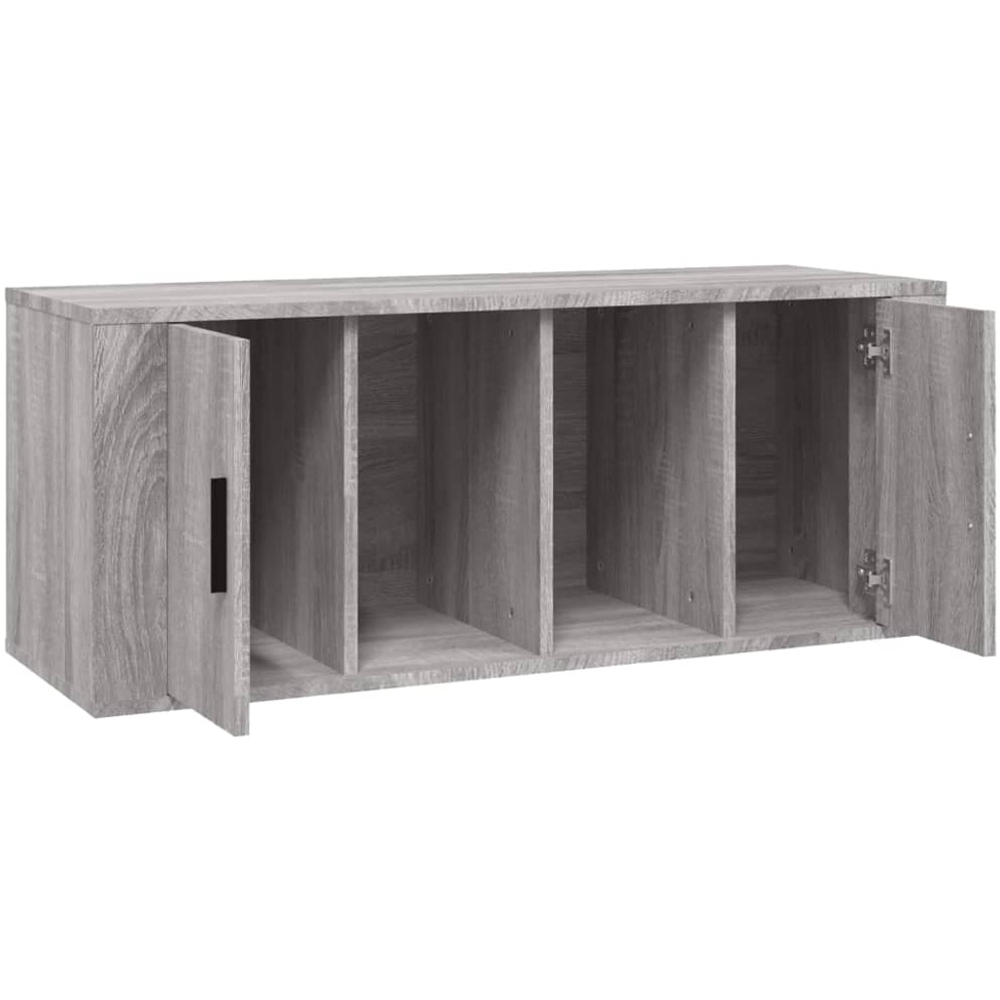 vidaXL 2 Door 2 Shelf Grey Sonoma TV Cabinet Image 5