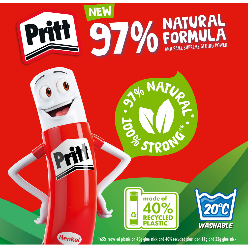 Pritt Glue Stick, Safe & Child-Friendly Craft Glue for Arts