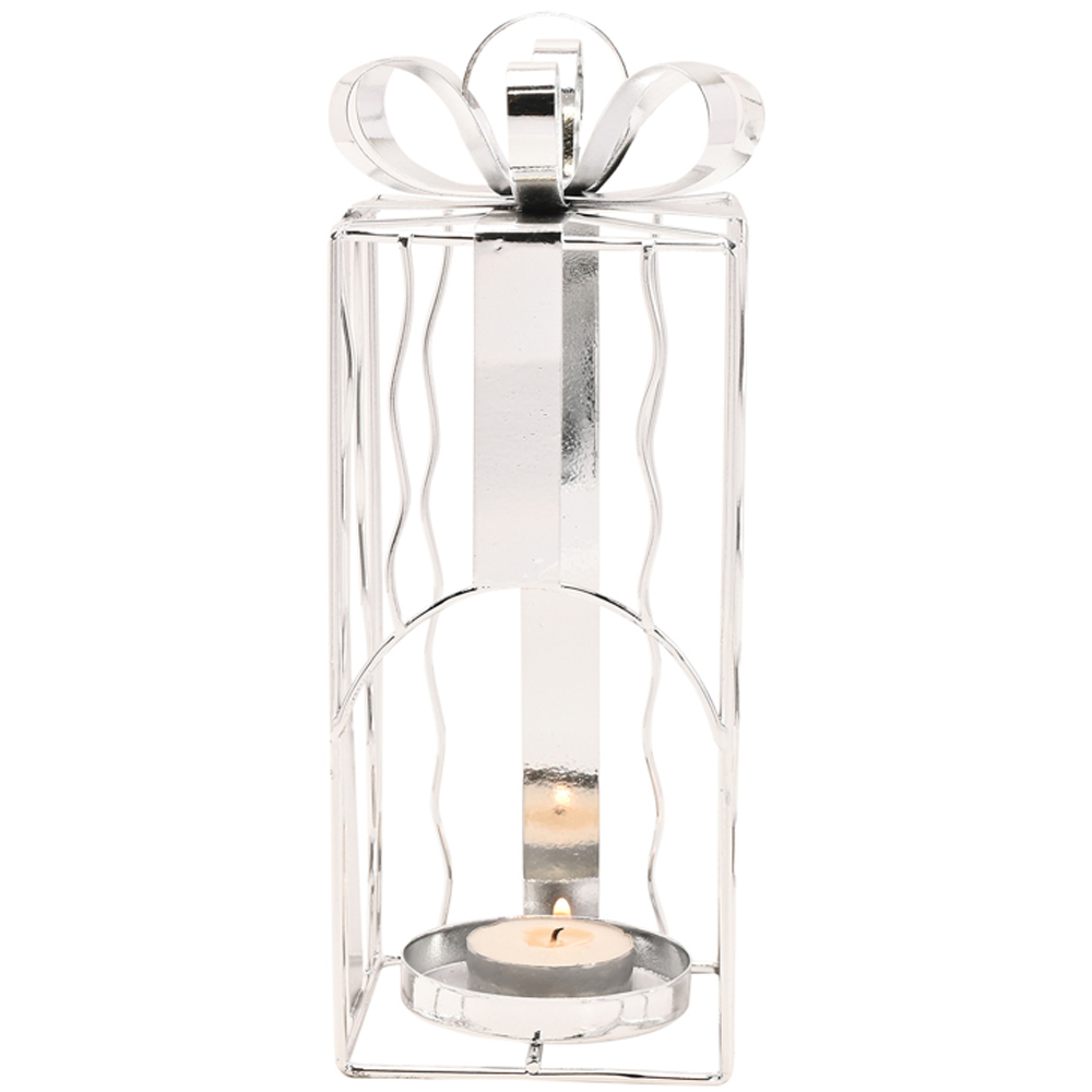 The Seasonal Gift Co. Present Shaped Metal Tealight Holder 22cm Image 3