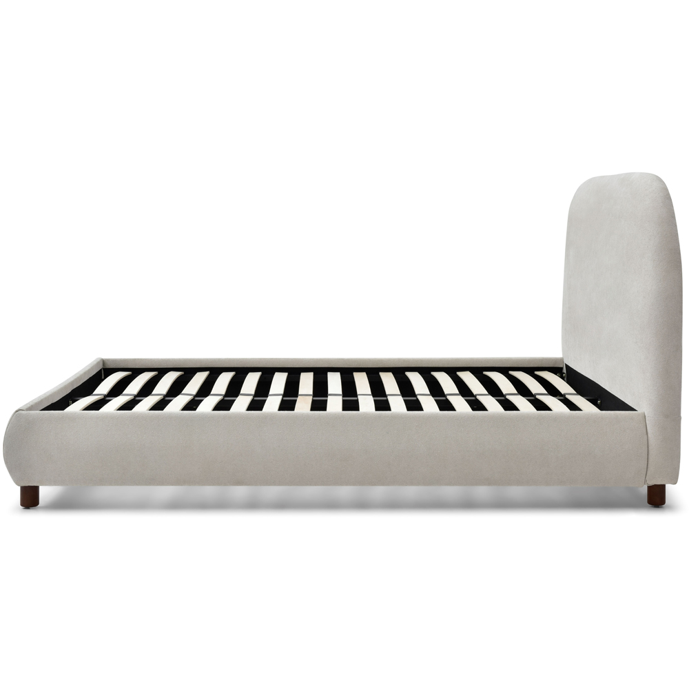 Nova Double Natural Boucle Upholstered Bed Frame with Headboard Image 4