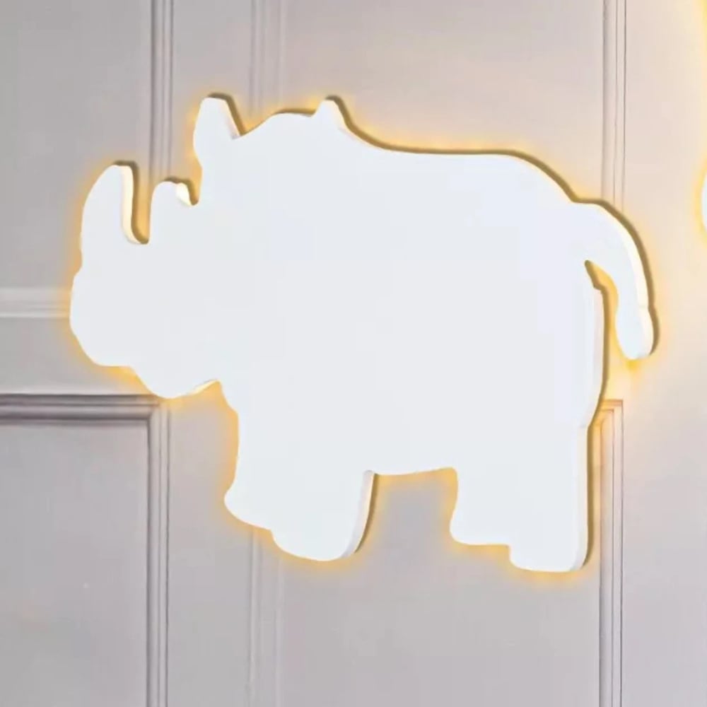 Marco Paul Warm White LED Rhino Wall Mounted Kids Night Light 30cm Image 2