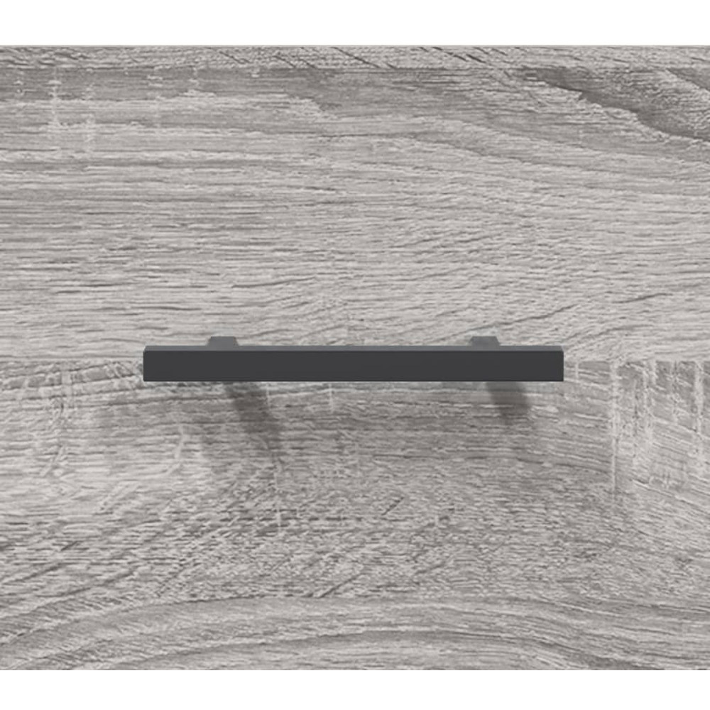 vidaXL Single Door 3 Drawer Grey Tall Highboard Image 9