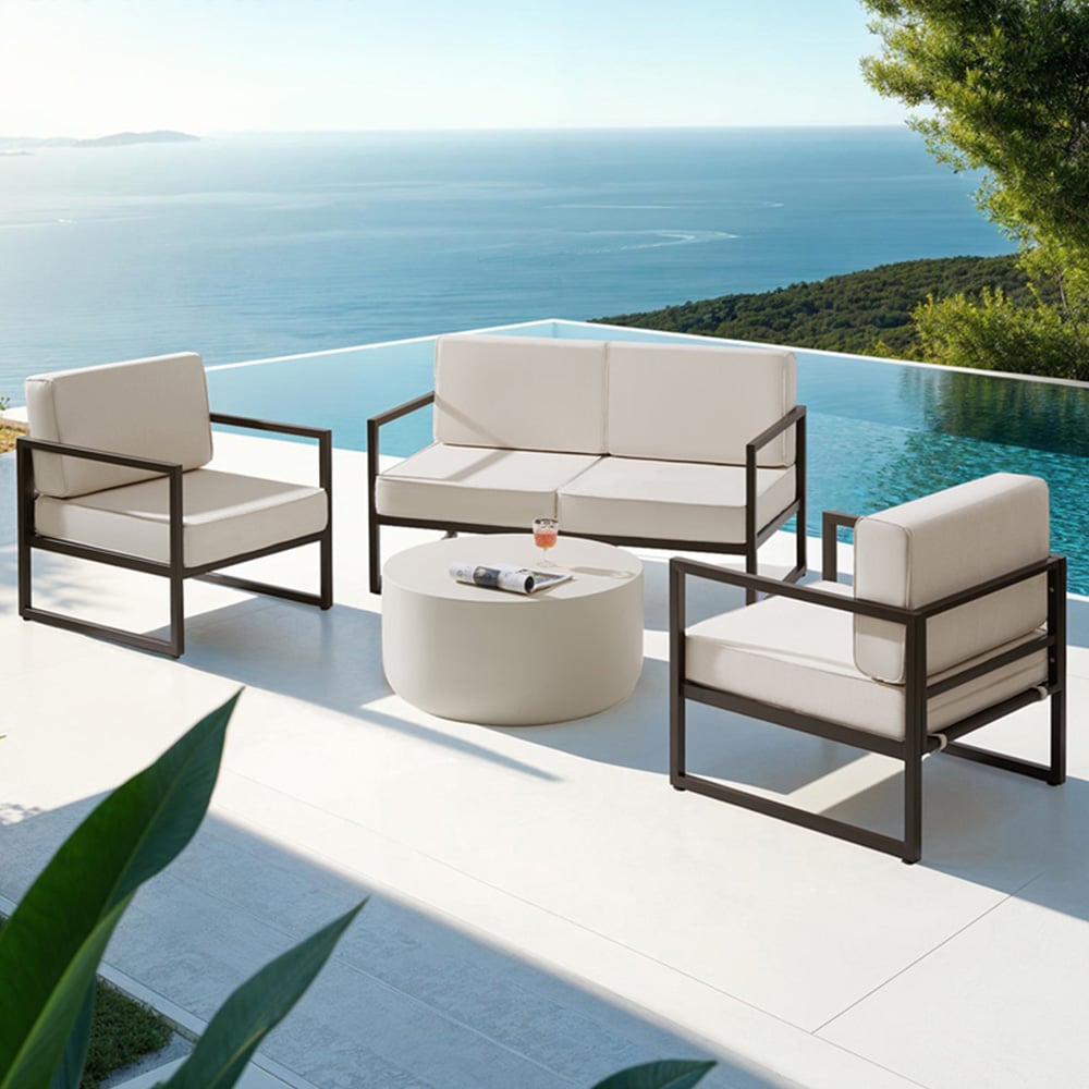 tectake Comosa 4 Seater Garden Sofa Set with Cushion Image 1