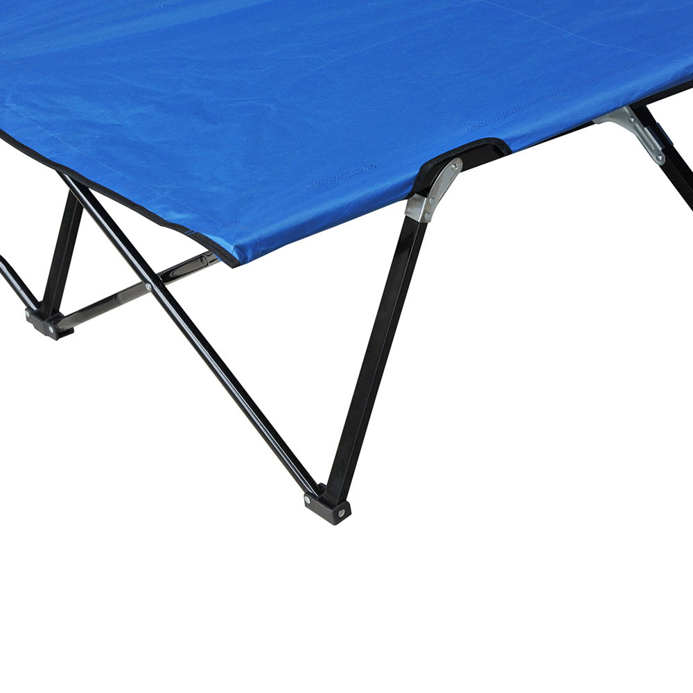 Outsunny Foldable Camping Cot Bed Blue Image 4