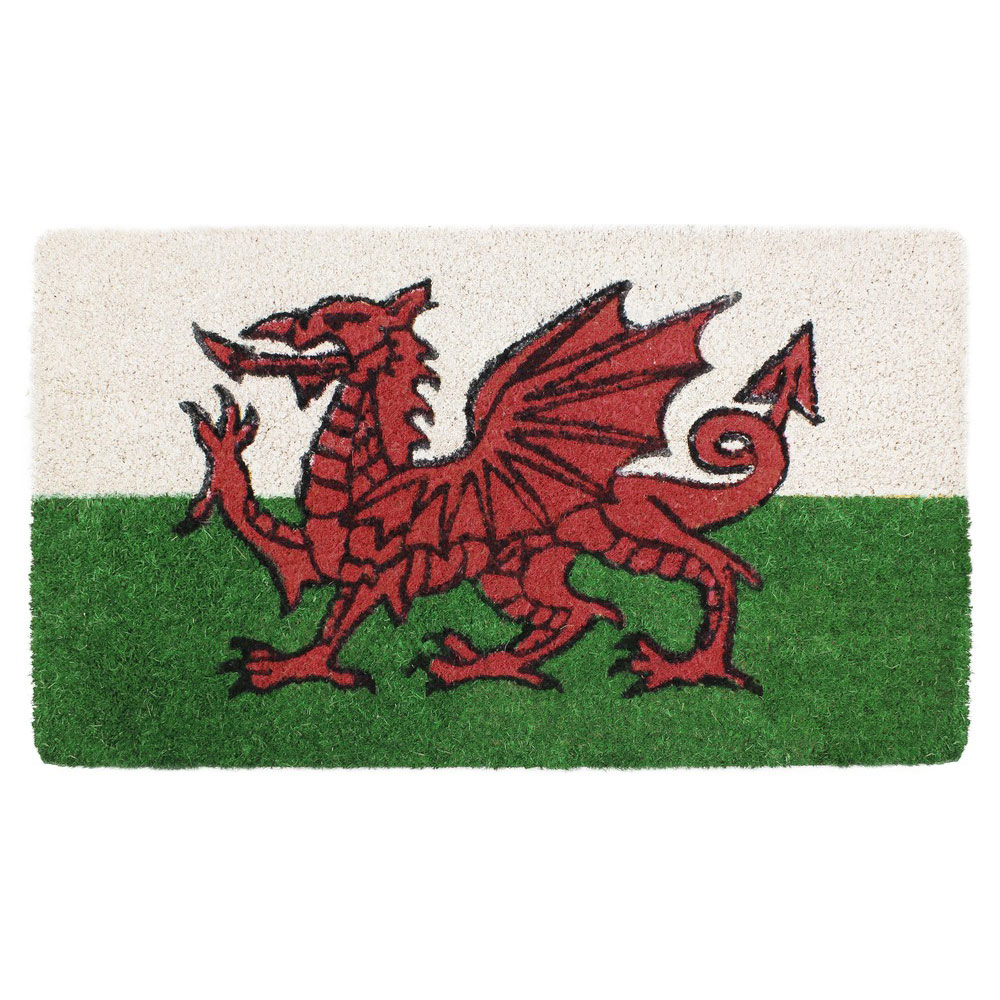 JVL Latex Coir Welsh Dragon Doormat 40 x 70cm Image 1