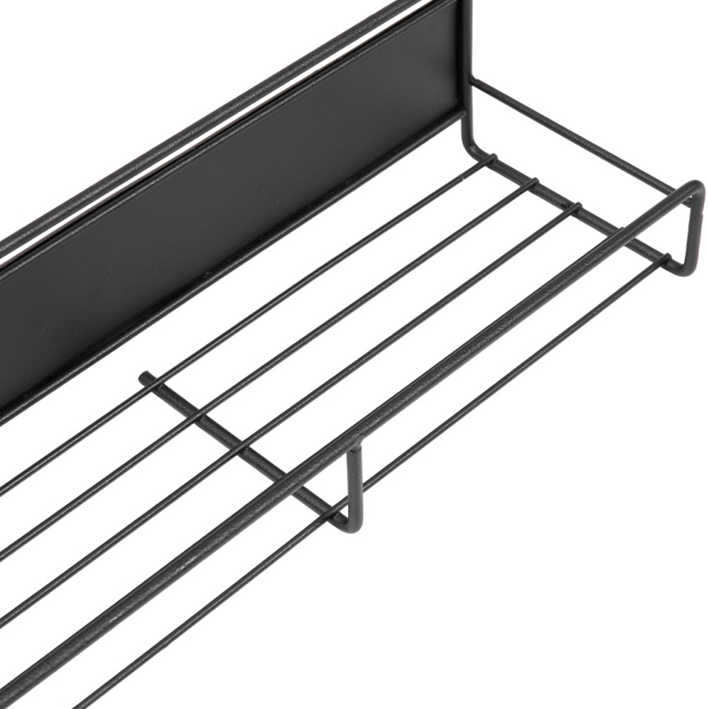 Living and Home 2 Piece Magnetic Fridge Storage Shelf with Hooks Image 6