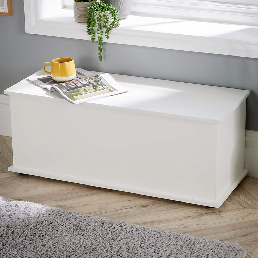 Home Source Malmo White Ottoman Chest Image 1