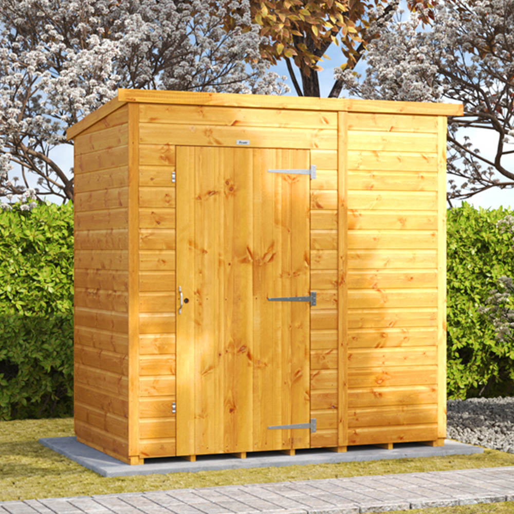 Power Sheds 6 x 4ft Pent Wooden Shed Image 2