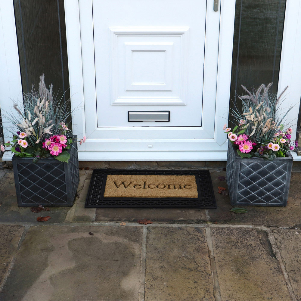 JVL Mila Rubber Tuffscrape Doormat 45 x 75cm Image 2