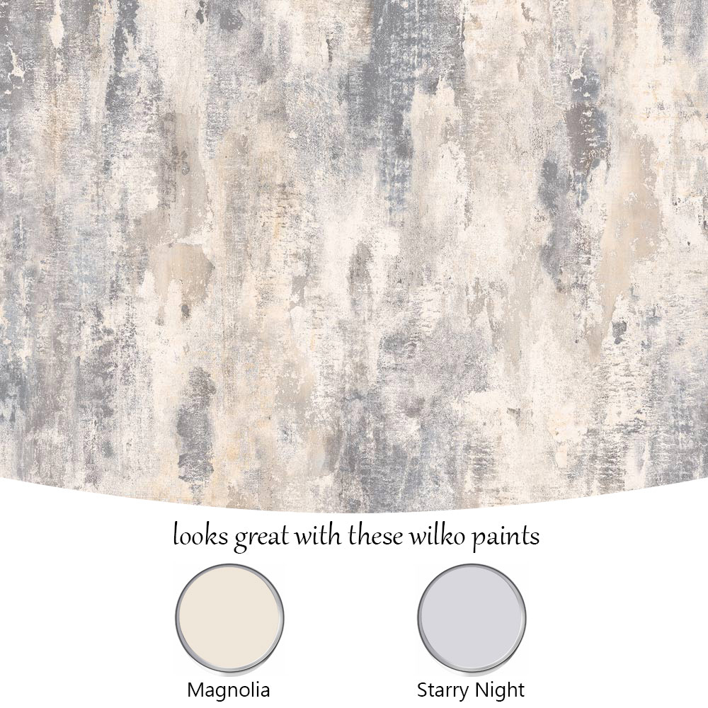 Grandeco Neutral Bosa Distressed Shimmer Rustic Artisan Plaster Effect Wallpaper Image 4