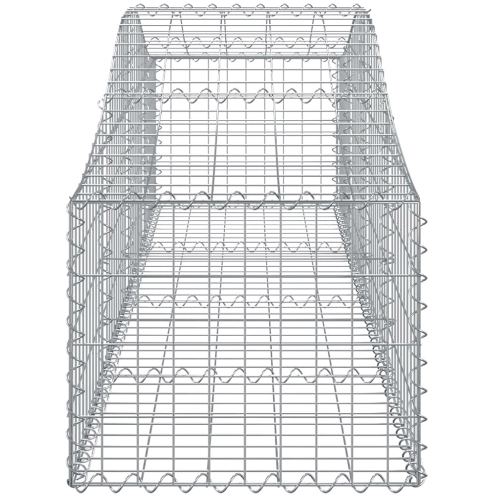 vidaXL Silver Galvanised Iron Arched Gabion Basket 200 x 50 x 40/60cm 6 Pack Image 3