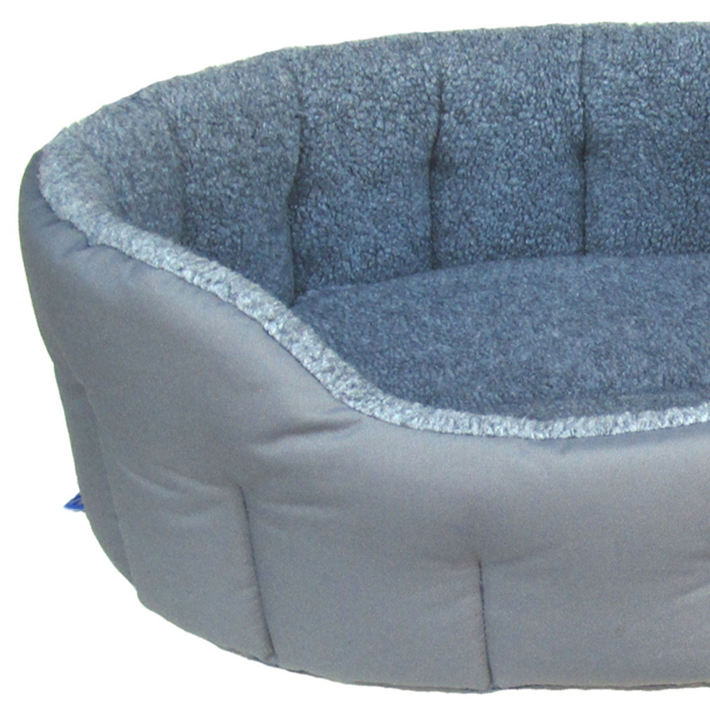 P&L Medium Grey Premium Bolster Dog Bed Image 3