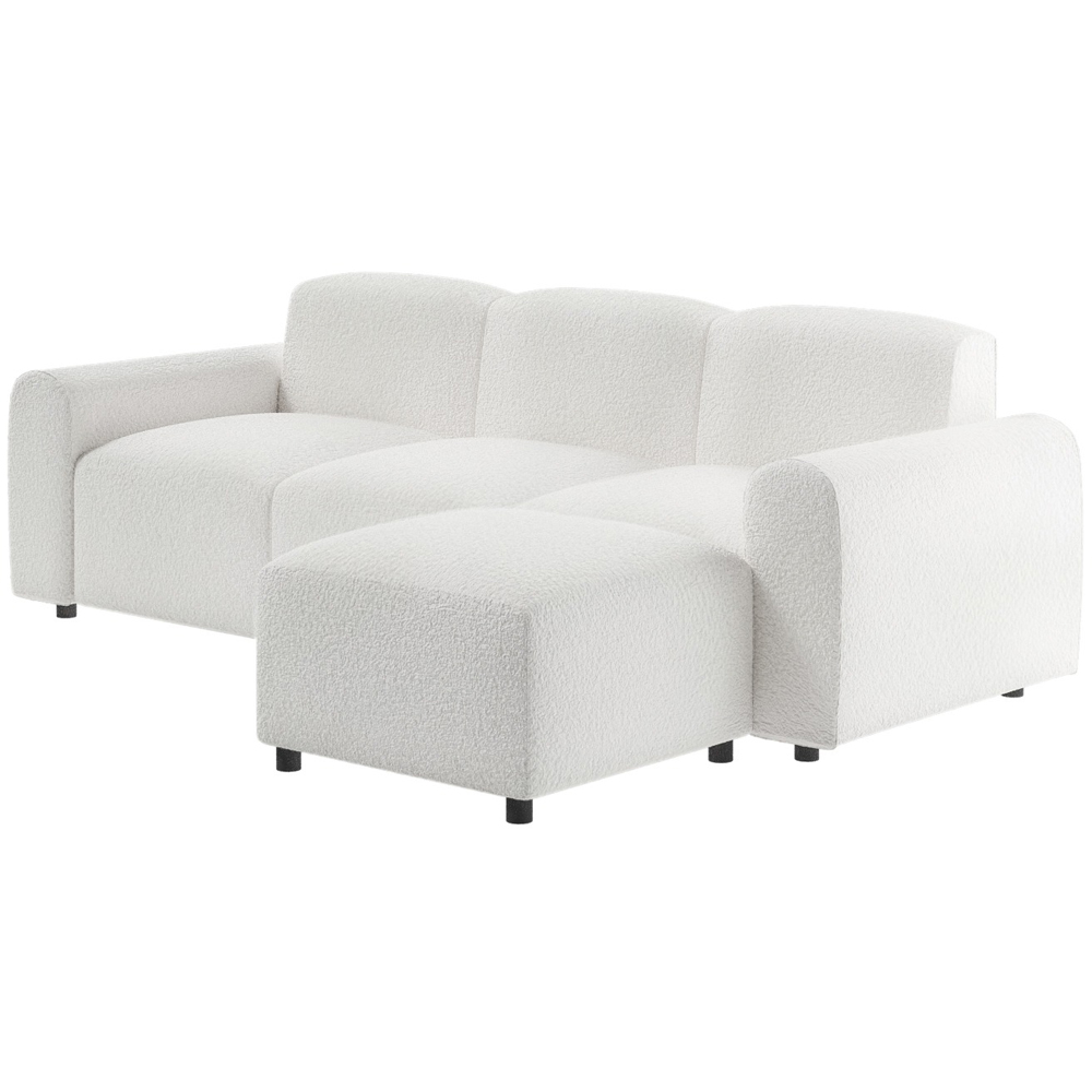 Flair Manon 3 Seater Cream Boucle Corner Sofa Image 3