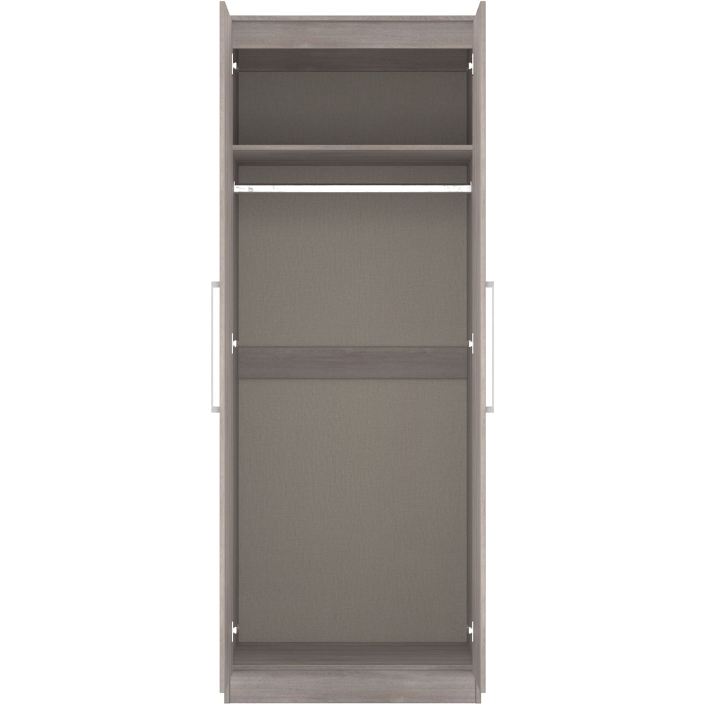 Crowndale Worcester 2 Door Grey Oak Tall Wardrobe Ready Assembled Image 5