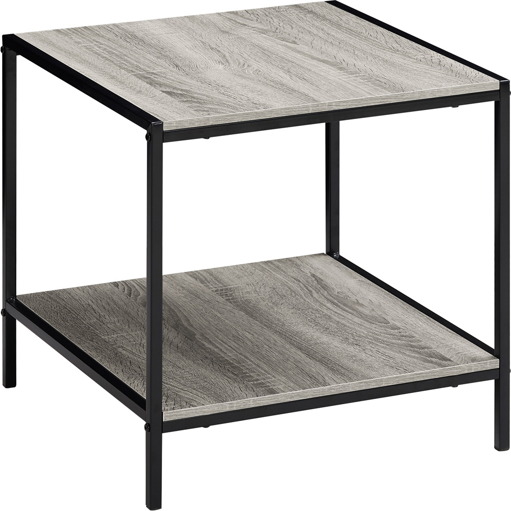 VIDA DESIGNS Brooklyn Grey Metal Frame End Table Image 2