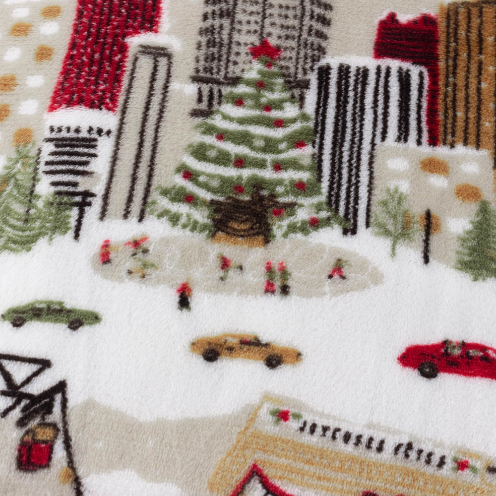 Furn Cream Joy To All Printed Fleece Throw 140 x 180cm Image 3