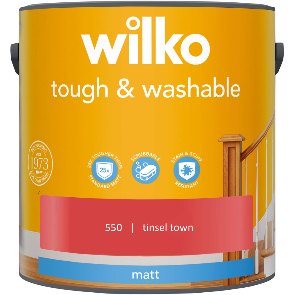 Wilko Tough & Washable Paint Tinsel Town 2.5L Image 2