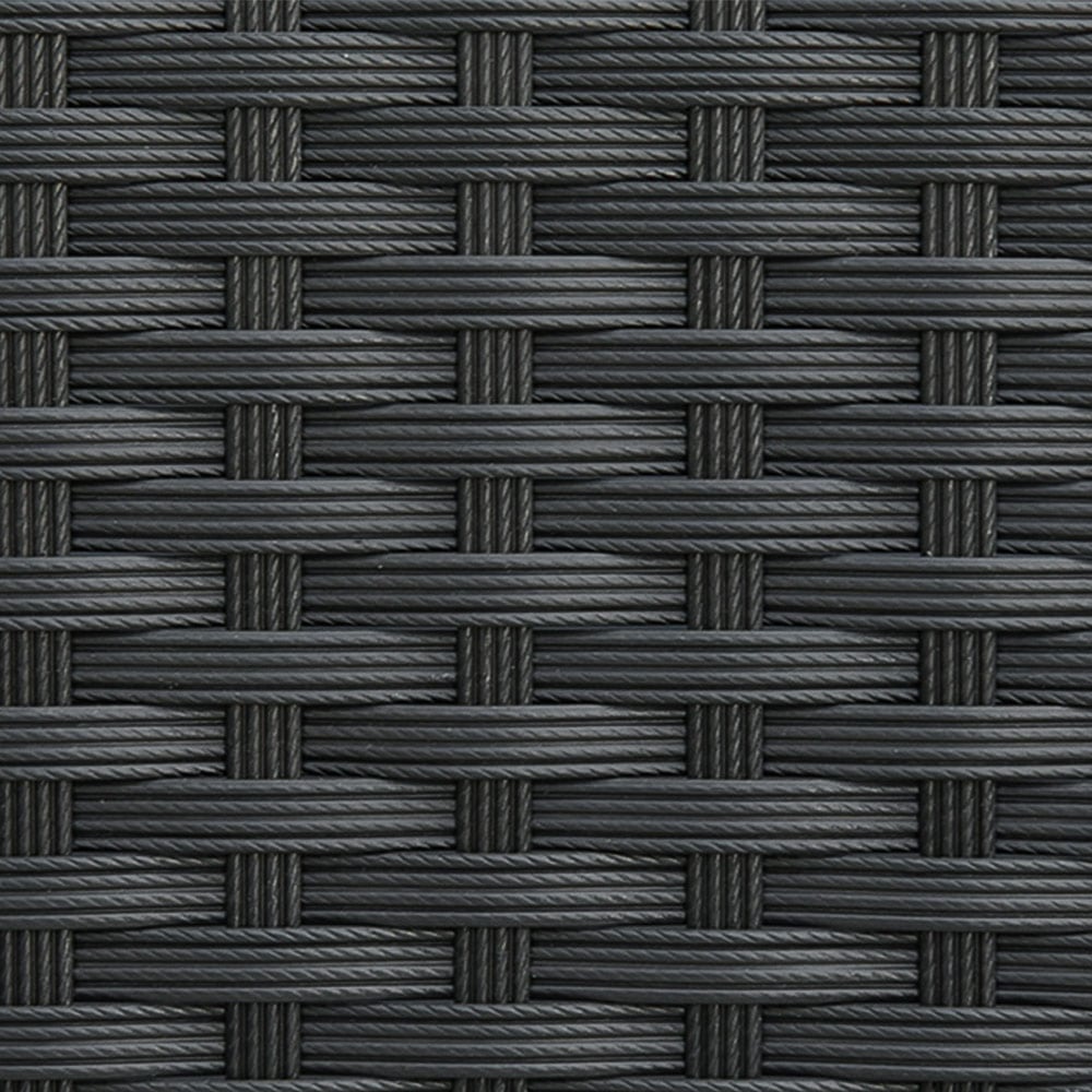 Outsunny Rattan 3 PCs Bistro Set Black Image 6